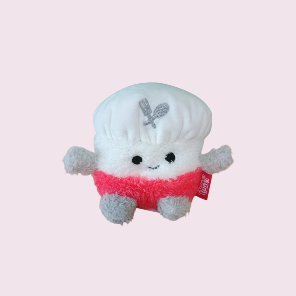 Jazwares BUMBUMZ  Beanie belly Sitting Plush Takeout Bumz Chef Hat 4in